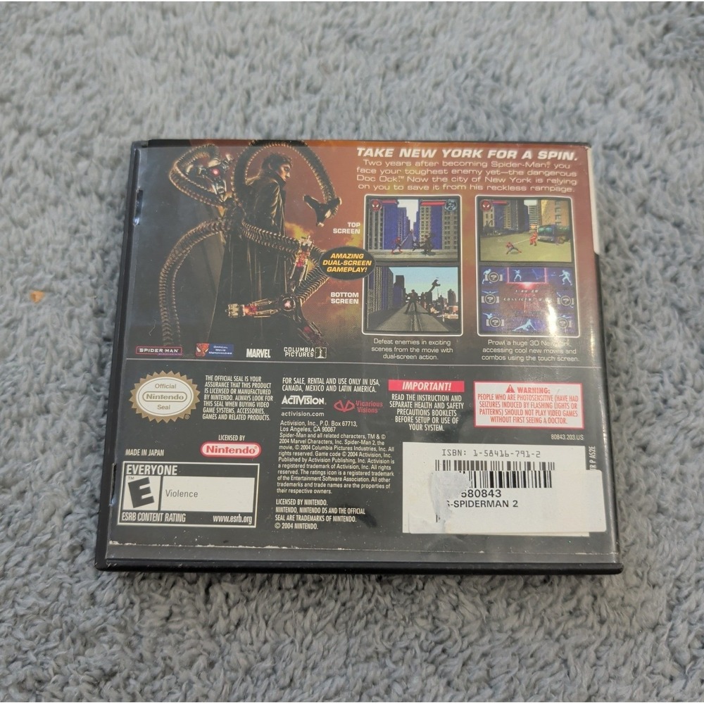 Spider-Man 2 - Nintendo DS Game Complete - Picture 2 of 4